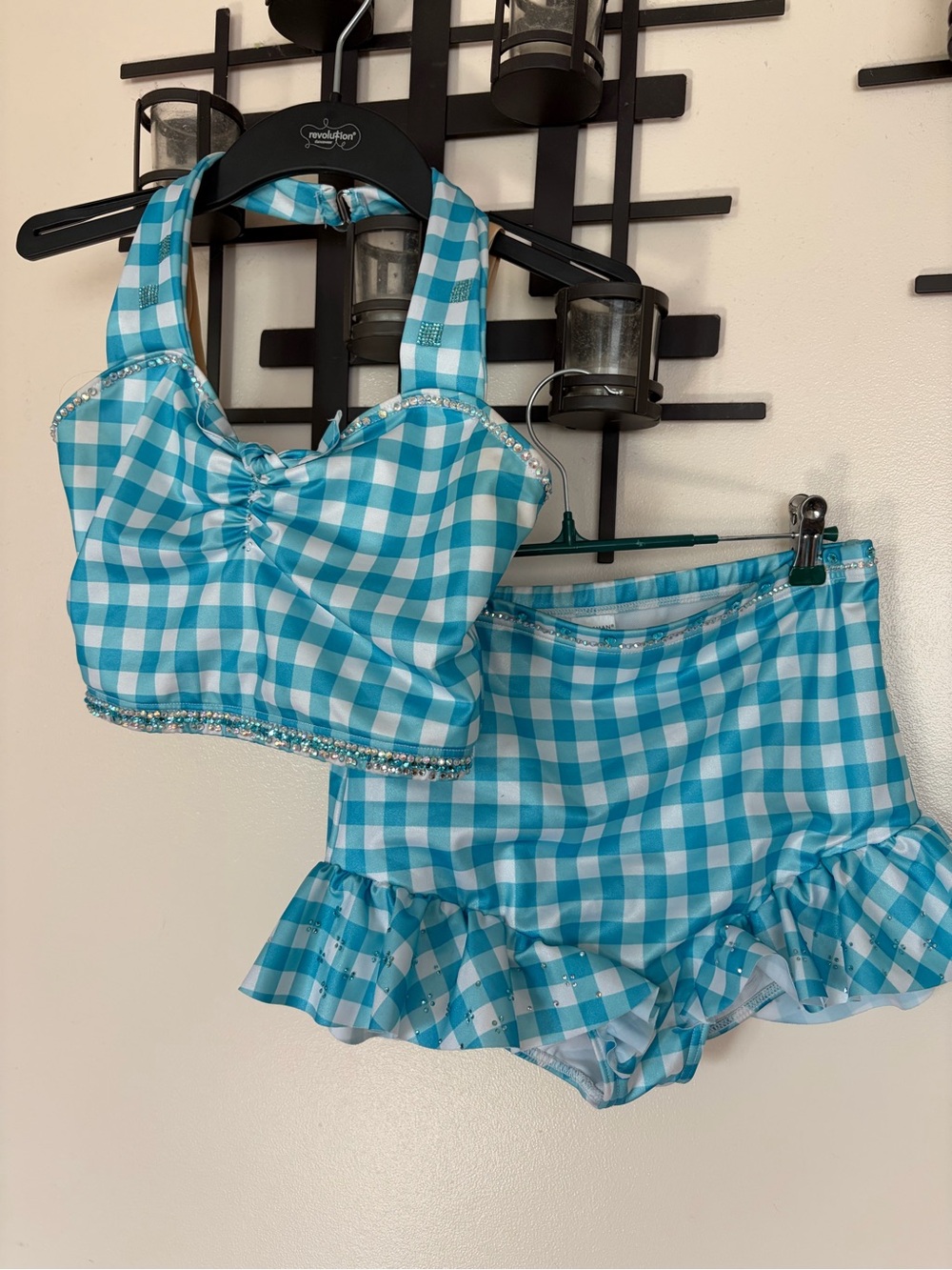 Weissman “Wipe Out” costume. Blue two piece with added gemstones